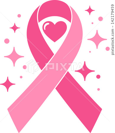 breast cancer, ribbon, heart 142179459