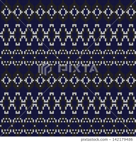 Navy Argyle Knitting Grid seamless pattern design for fashion and home textiles, graphics, knitwear and backgrounds Navy Argyle Knitting Grid seamless pattern design for fashion and home textiles, graphics, knitwear and backgrounds 142179486