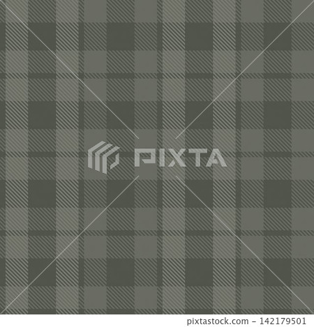 Classic Khaki Green Plaid Tartan Seamless Pattern Design for fashion and home textiles 142179501