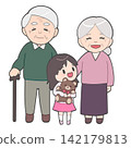 祖父母和孫子的插圖 142179813
