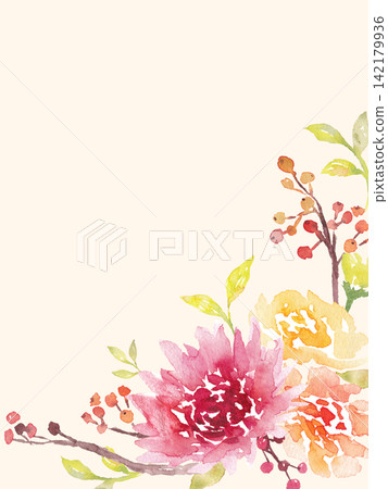 水彩植物畫框 142179936