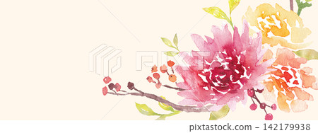 水彩植物畫框 142179938