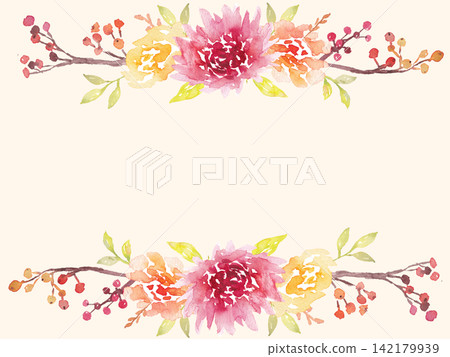 水彩植物畫框 142179939