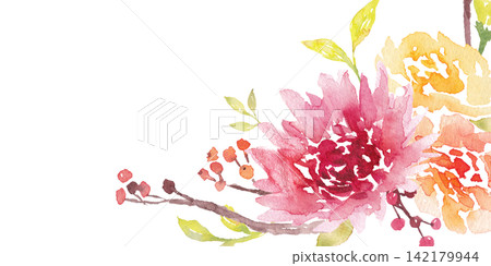 水彩植物畫框 水彩植物畫框 142179944