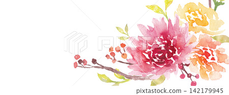 Watercolor botanical frame Watercolor botanical frame 142179945