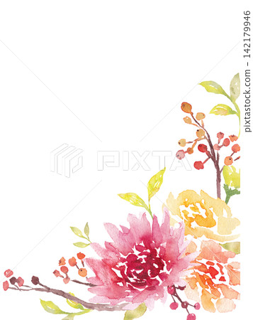 Watercolor botanical frame Watercolor botanical frame 142179946