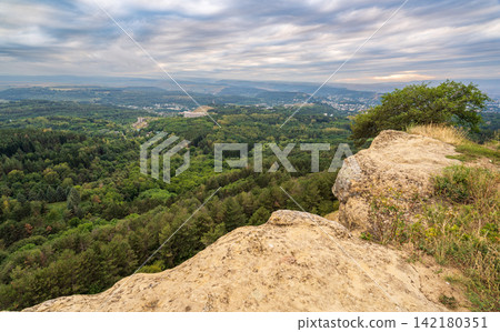 View of the mountains and Kislovodsk from the observation decks of the Kislovodsk Park View of the mountains and Kislovodsk from the observation decks of the Kislovodsk Park 142180351