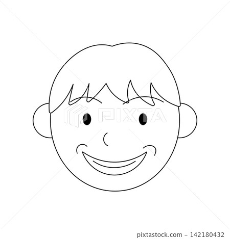 A line drawing of a man's face with dark circles under his eyes and a forced smile. A line drawing of a man's face with dark circles under his eyes and a forced smile. 142180432