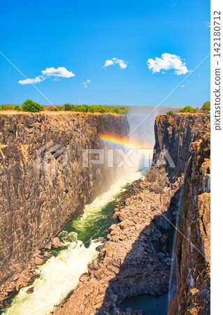 The breathtaking view of Victoria Falls, one of the world's three largest waterfalls. The breathtaking view of Victoria Falls, one of the world's three largest waterfalls. 142180712