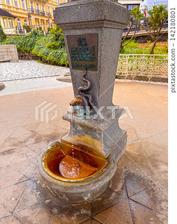 Discover mineral water sources in Karlovy Vary Czech Republic during the day Discover mineral water sources in Karlovy Vary Czech Republic during the day 142180801