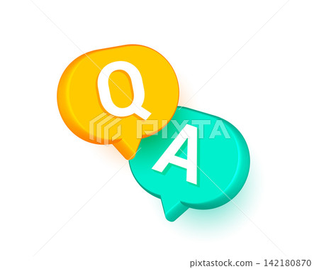 3d question and answer query yellow turquoise chat bubble design 3d question and answer query yellow turquoise chat bubble design 142180870