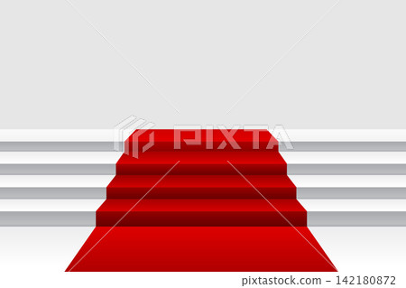 3d red carpet on white staircase for reward or honor 3d red carpet on white staircase for reward or honor 142180872