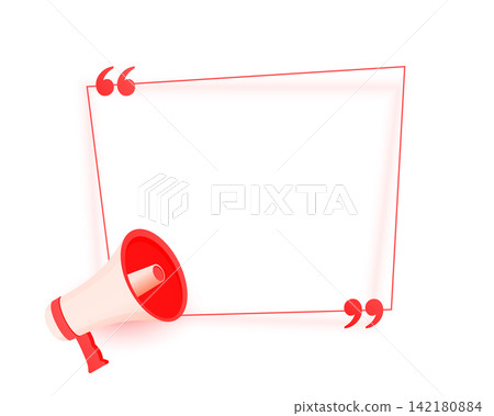 3d style megaphone object sign with text space 3d style megaphone object sign with text space 142180884