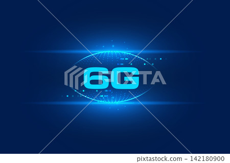 6g wireless network digital connectivity techno concept background 6g wireless network digital connectivity techno concept background 142180900