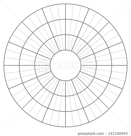 abstract simple concentric epicenter shape on white background 142180945