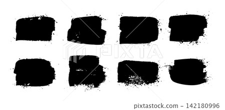 brush stroke style black watercolor paint splatter texture in set brush stroke style black watercolor paint splatter texture in set 142180996
