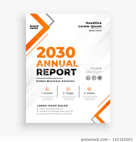 business yearly report printable layout a corporate document business yearly report printable layout a corporate document 142181001