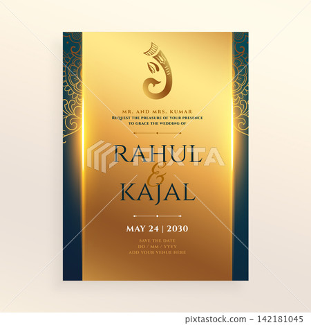 creative and premium indian wedding celebration card save the date 142181045