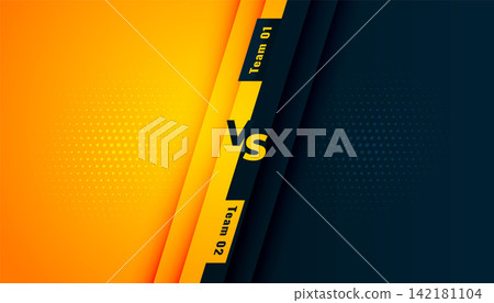 duel team combat versus vs screen banner design 142181104