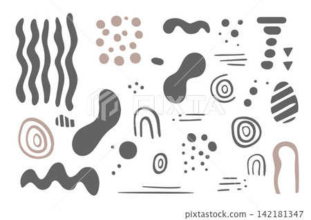 doodle style abstract scribble shape in collection doodle style abstract scribble shape in collection 142181347