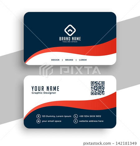 double sided modern business card template for corporate branding double sided modern business card template for corporate branding 142181349