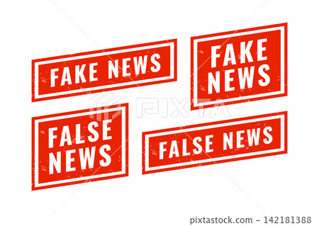fake news propaganda red labels in collection fake news propaganda red labels in collection 142181388