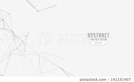 geometric dots and lines with low poly structure for futuristic cyberspace 142181407