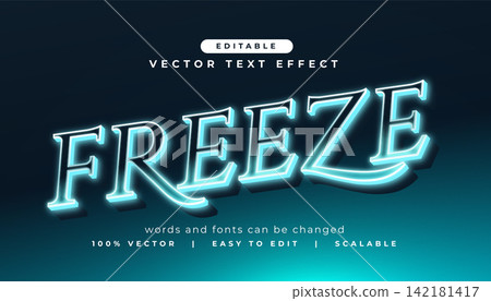 glowing 3d freeze text effect editable word 142181417