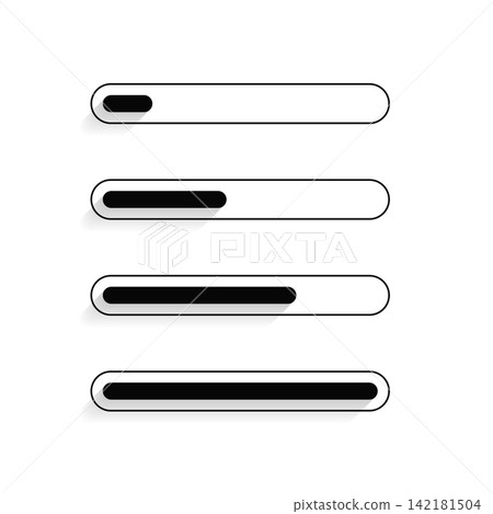 isolated 3d loading or process indicator bar in collection isolated 3d loading or process indicator bar in collection 142181504