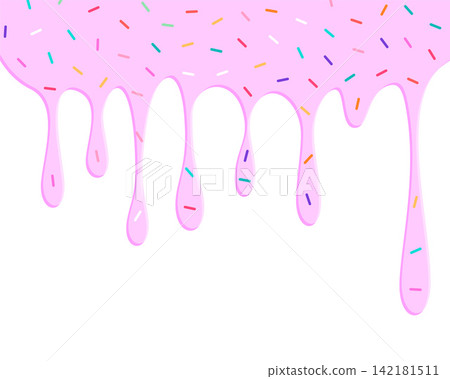 isolated dripping frosting colorful sprinkles for cake or donut decoration isolated dripping frosting colorful sprinkles for cake or donut decoration 142181511