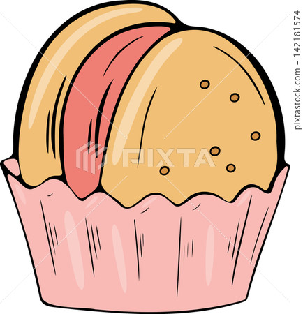 Macarons sit in a basket against a pink background. The front-facing, flat composition makes for a delicious and sweet dessert. Macarons sit in a basket against a pink background. The front-facing, flat composition makes for a delicious and sweet dessert. 142181574