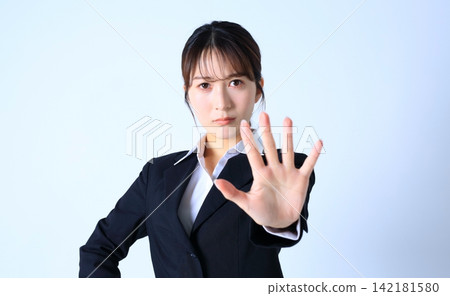 Image of business woman refusing Image of business woman refusing 142181580