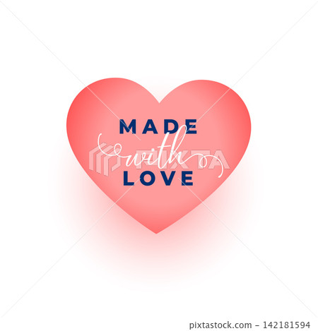 lovely made with love tag background with heart design lovely made with love tag background with heart design 142181594