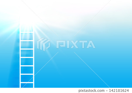 minimal stairway ladder into the clouds growth concept background minimal stairway ladder into the clouds growth concept background 142181624