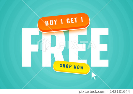 modern style buy one get one free sale offer background modern style buy one get one free sale offer background 142181644