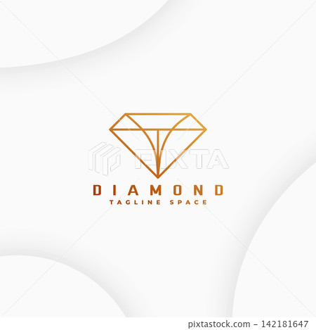 modern style golden diamond logo vector design modern style golden diamond logo vector design 142181647
