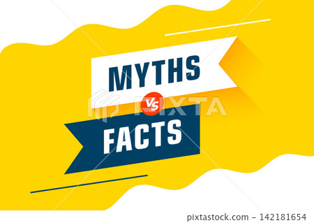 myths versus facts competition concept background in modern style myths versus facts competition concept background in modern style 142181654