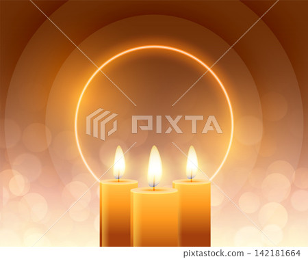 nice realistic burning church candle bokeh background nice realistic burning church candle bokeh background 142181664