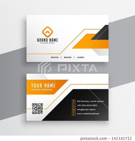 professional visiting card layout with abstract geometric design professional visiting card layout with abstract geometric design 142181712