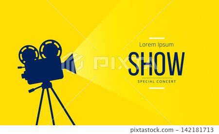 projector camera design for special movie show background projector camera design for special movie show background 142181713