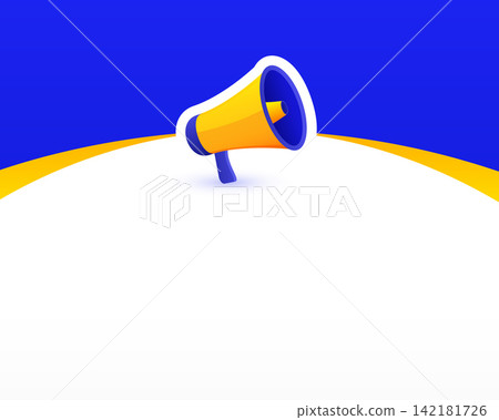 realistic megaphone voice object sign with text space realistic megaphone voice object sign with text space 142181726