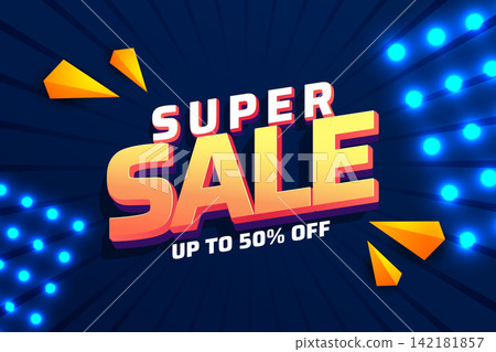 trendy super sale discount offer blue background with light effect trendy super sale discount offer blue background with light effect 142181857