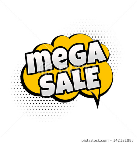white and yellow mega sale background with halftone effect white and yellow mega sale background with halftone effect 142181893