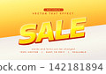 yellow 3d sale vector text effect headline template 142181894
