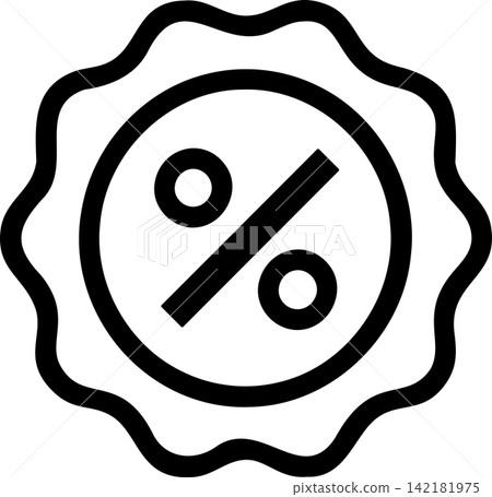 Vector discount icon. Perfect for web and mobile interfaces. Vector discount icon. Perfect for web and mobile interfaces. 142181975