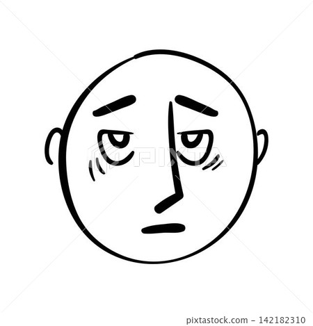 Tired person feeling sad and experiencing fatigue Tired person feeling sad and experiencing fatigue 142182310