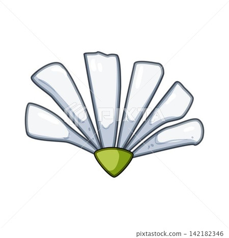 Camomile blossom drawing petals on white background Camomile blossom drawing petals on white background 142182346