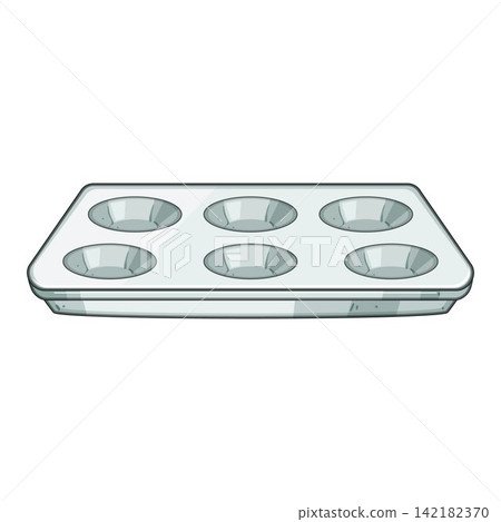 Baking tray with multiple round cups 142182370