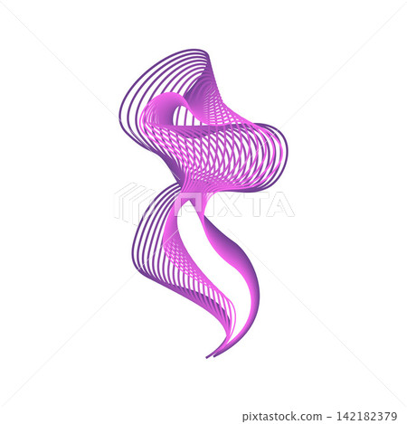Flowing abstract ribbon lines creating dynamic wave gradient Flowing abstract ribbon lines creating dynamic wave gradient 142182379