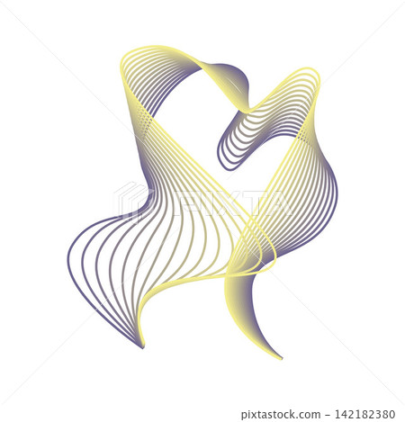Flowing gradient lines creating dynamic abstract pattern Flowing gradient lines creating dynamic abstract pattern 142182380